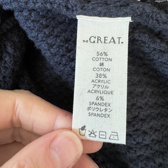 The Great. Bobble Sweater Navy - Picture 8 of 13